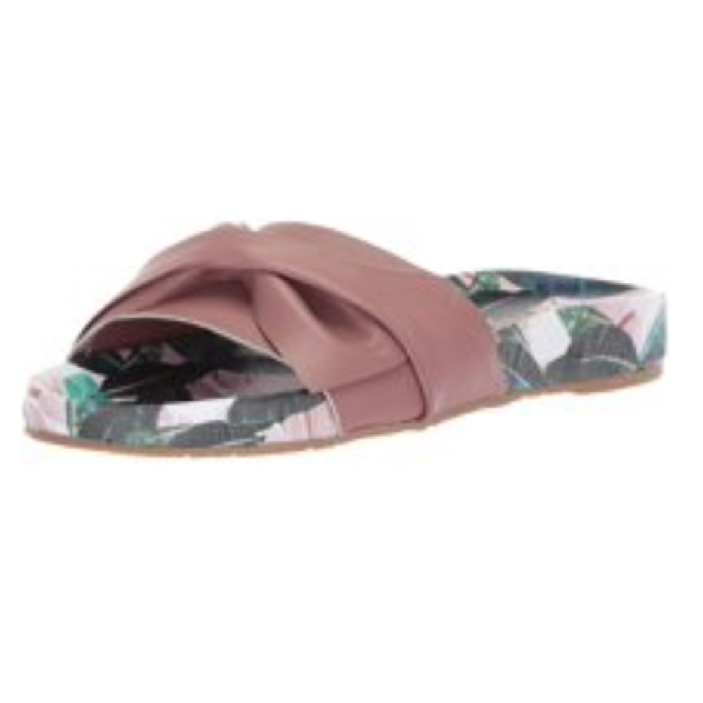 KAANAS Galera Print Pool Bow Fashion Slide Sandal size 9